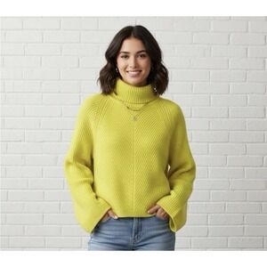 Maeve By Anthropologie Charteuse Wool Sweater Medium